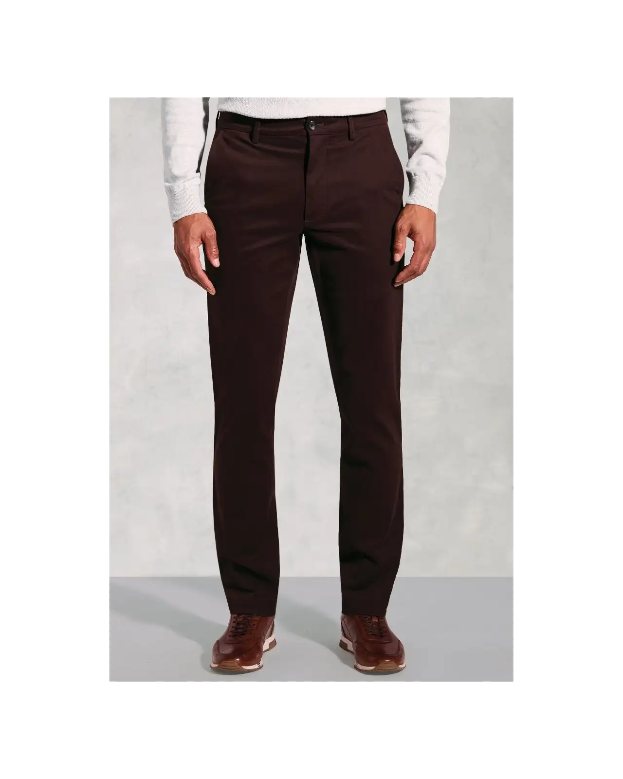 Fit Trousers Brook Taverner Regular Fit Bolt Burgundy Italian Fine Twill Stretch Cotton Chinos £62.00
