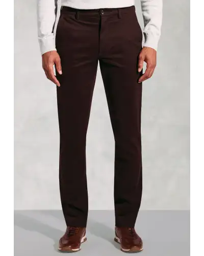 Fit Trousers Brook Taverner Regular Fit Bolt Burgundy Italian Fine Twill Stretch Cotton Chinos £62.00