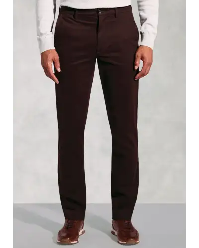 Fit Trousers Brook Taverner Regular Fit Bolt Burgundy Italian Fine Twill Stretch Cotton Chinos £62.00