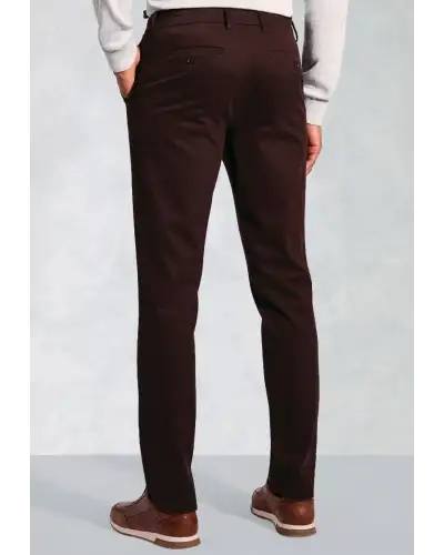 Fit Trousers Brook Taverner Regular Fit Bolt Burgundy Italian Fine Twill Stretch Cotton Chinos £62.00
