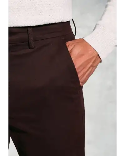 Fit Trousers Brook Taverner Regular Fit Bolt Burgundy Italian Fine Twill Stretch Cotton Chinos-BT-8063BR £62.00