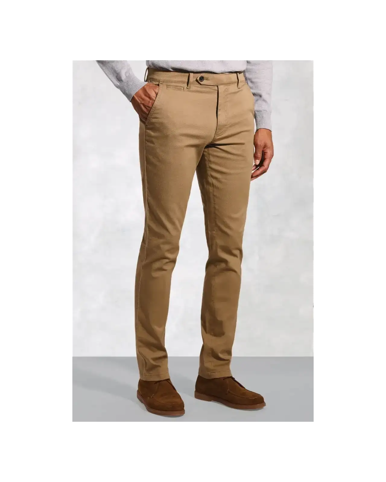 Fit Trousers Brook Taverner Tailored Fit Christie Sand Cavalry Twill Stretch Cotton Trousers £54.00