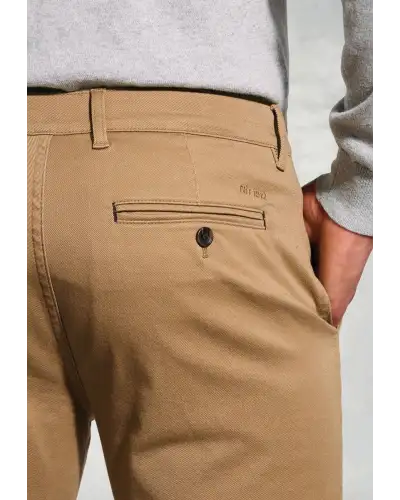 Fit Trousers Brook Taverner Tailored Fit Christie Sand Cavalry Twill Stretch Cotton Trousers-BT-8062ET £54.00