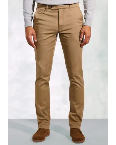 Fit Trousers Brook Taverner Regular Fit Christie Sand Cavalry Twill Stretch Cotton Trousers-BT-8062ER £54.00