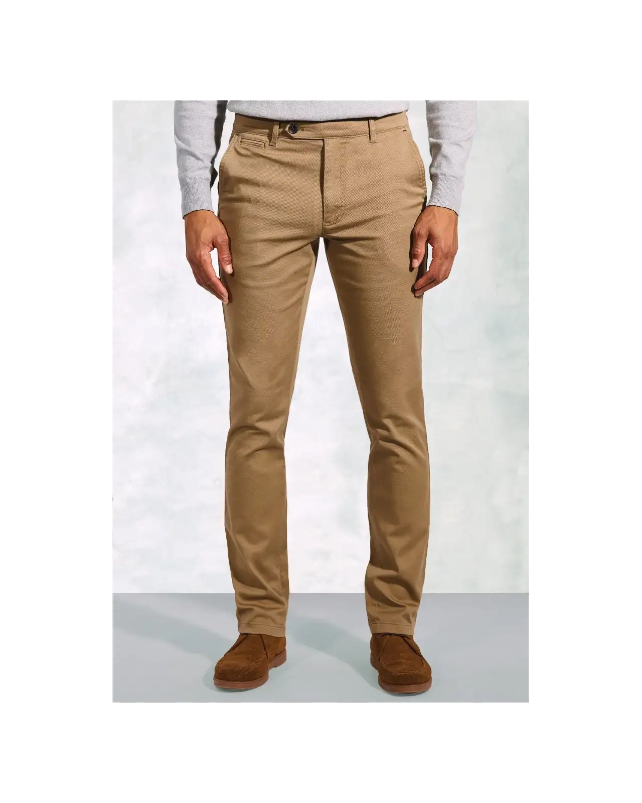 Fit Trousers Brook Taverner Regular Fit Christie Sand Cavalry Twill Stretch Cotton Trousers-BT-8062ER £54.00
