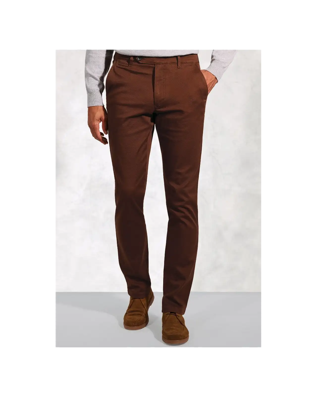 Fit Trousers Brook Taverner Regular Fit Christie Rust Cavalry Twill Stretch Cotton Trousers-BT-8062DR £54.00