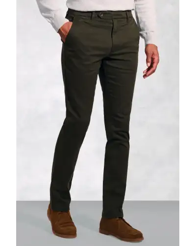 Fit Trousers Brook Taverner Tailored Fit Christie Khaki Cavalry Twill Stretch Cotton Trousers £54.00
