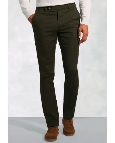 Fit Trousers Brook Taverner Regular Fit Christie Khaki Cavalry Twill Stretch Cotton Trousers £54.00