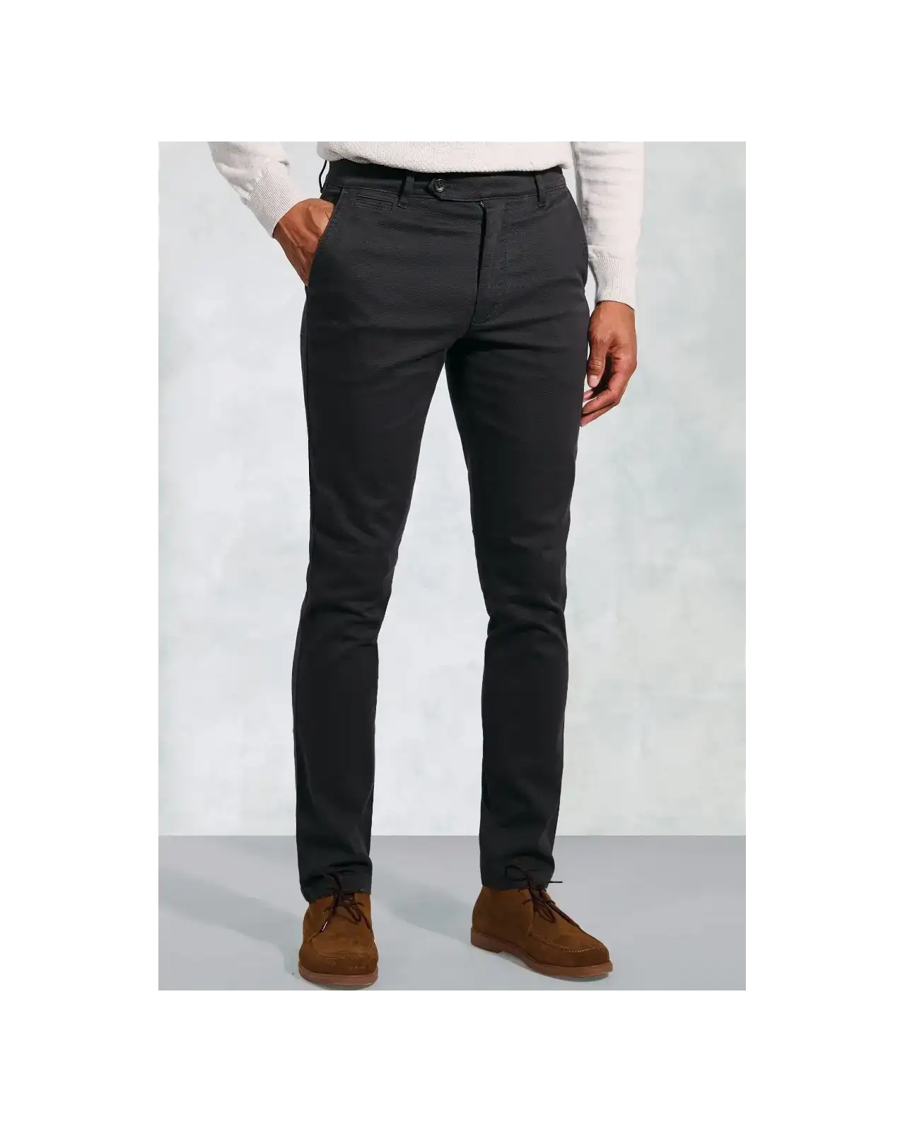 Fit Trousers Brook Taverner Tailored Fit Christie Charcoal Cavalry Twill Stretch Cotton Trousers £54.00