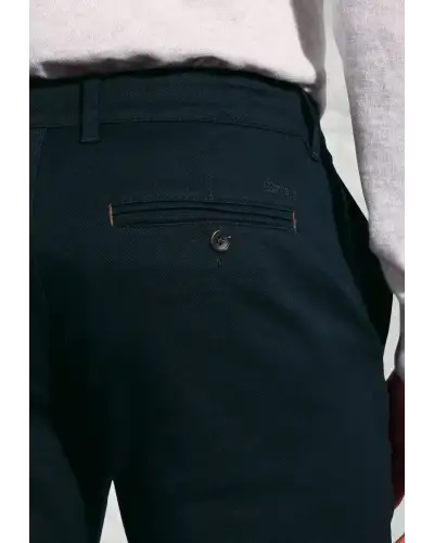 Trousers Brook Taverner Tailored Fit Christie Navy Cavalry Twill Stretch Cotton Trousers £54.00