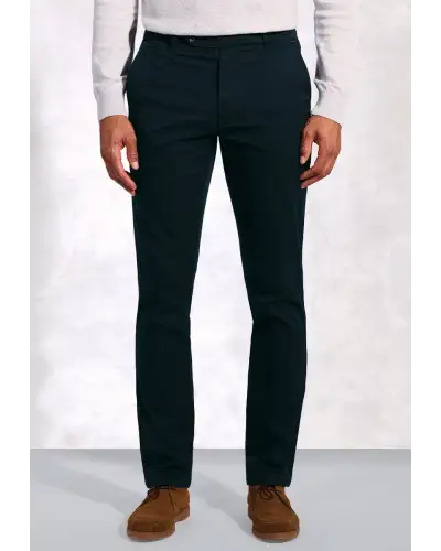 Fit Trousers Brook Taverner Regular Fit Christie Navy Cavalry Twill Stretch Cotton Trousers-BT-8062AR £54.00