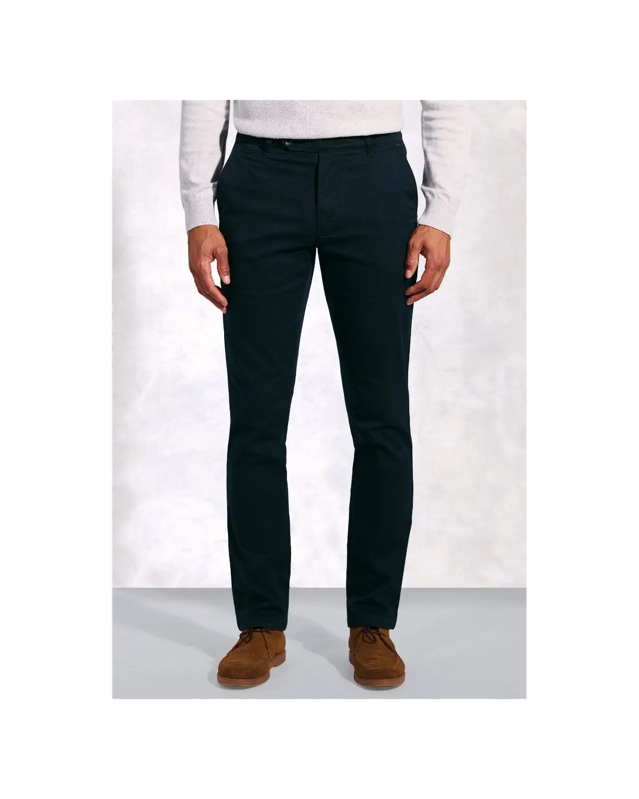 Fit Trousers Brook Taverner Regular Fit Christie Navy Cavalry Twill Stretch Cotton Trousers £54.00