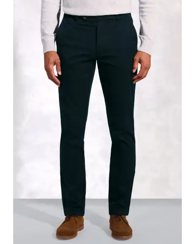 Fit Trousers Brook Taverner Regular Fit Christie Navy Cavalry Twill Stretch Cotton Trousers-BT-8062AR £54.00