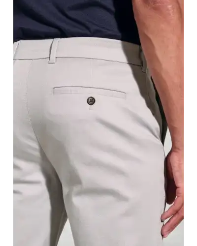 Trousers Brook Taverner Tailored Fit Holland Silver Grey Sateen Stretch Cotton Trousers £54.00