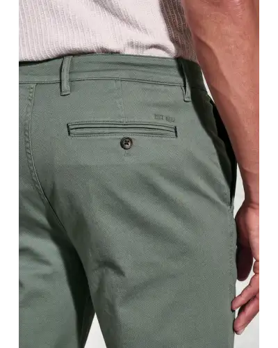 Fit Trousers Brook Taverner Tailored Fit Brosnan Green Textured Stretch Cotton Chinos-BT-8030ET £45.00