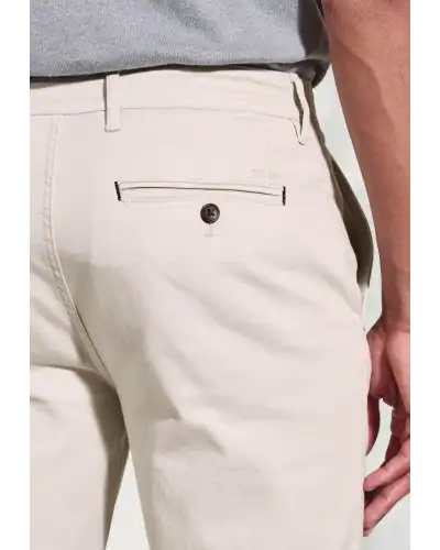 Fit Trousers Brook Taverner Tailored Fit Brosnan Stone Textured Stretch Cotton Chinos £45.00