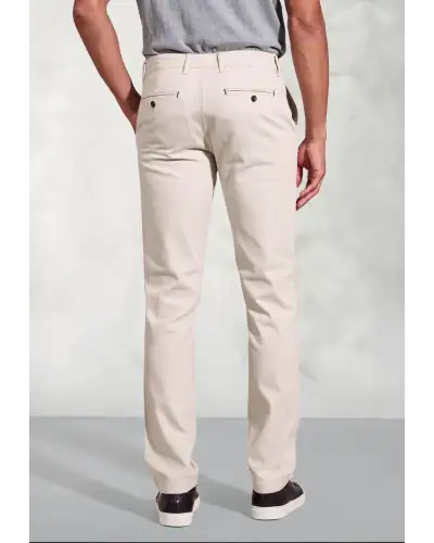 Fit Trousers Brook Taverner Tailored Fit Brosnan Stone Textured Stretch Cotton Chinos £45.00