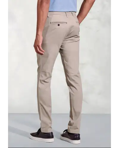 Fit Trousers Brook Taverner Tailored Fit Brosnan Sand Textured Stretch Cotton Chinos-BT-8030CT £45.00