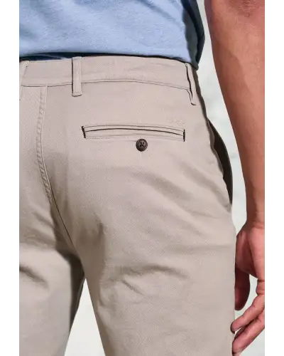 Fit Trousers Brook Taverner Tailored Fit Brosnan Sand Textured Stretch Cotton Chinos-BT-8030CT £45.00