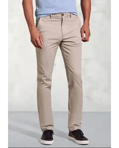 Fit Trousers Brook Taverner Tailored Fit Brosnan Sand Textured Stretch Cotton Chinos-BT-8030CT £45.00