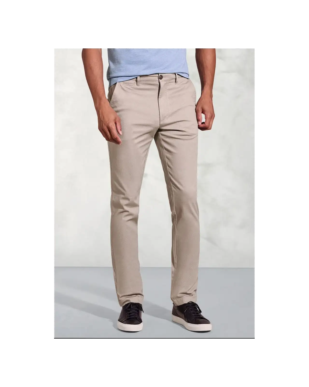 Fit Trousers Brook Taverner Regular Fit Brosnan Sand Textured Stretch Cotton Chinos £45.00