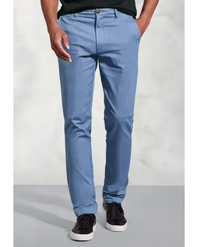 Fit Trousers Brook Taverner Regular Fit Brosnan Blue Textured Stretch Cotton Chinos-BT-8030BR £45.00