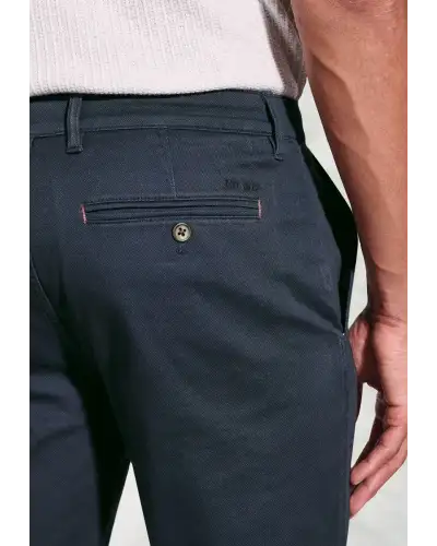 Fit Trousers Brook Taverner Regular Fit Brosnan Navy Textured Stretch Cotton Chinos £45.00