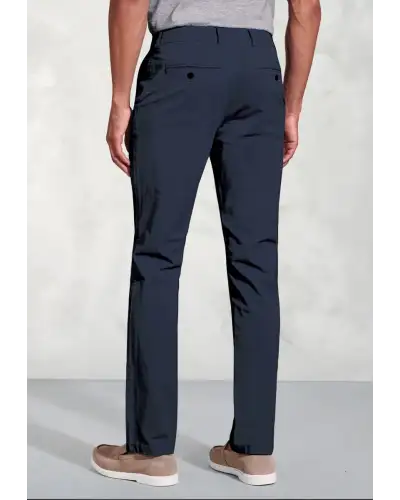 Trousers Brook Taverner Tailored Fit Broderick Navy Garment Dyed Casual Trousers £45.00