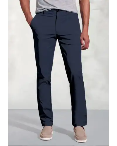 Trousers Brook Taverner Tailored Fit Broderick Navy Garment Dyed Casual Trousers £45.00
