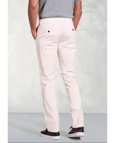 Fit Trousers Brook Taverner Tailored Fit Broderick White Garment Dyed Casual Trousers £45.00