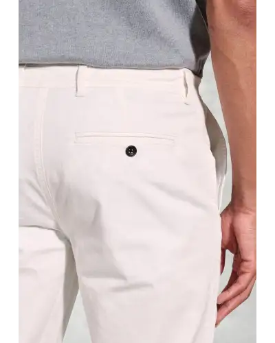 Fit Trousers Brook Taverner Tailored Fit Broderick White Garment Dyed Casual Trousers-BT-8029D £45.00