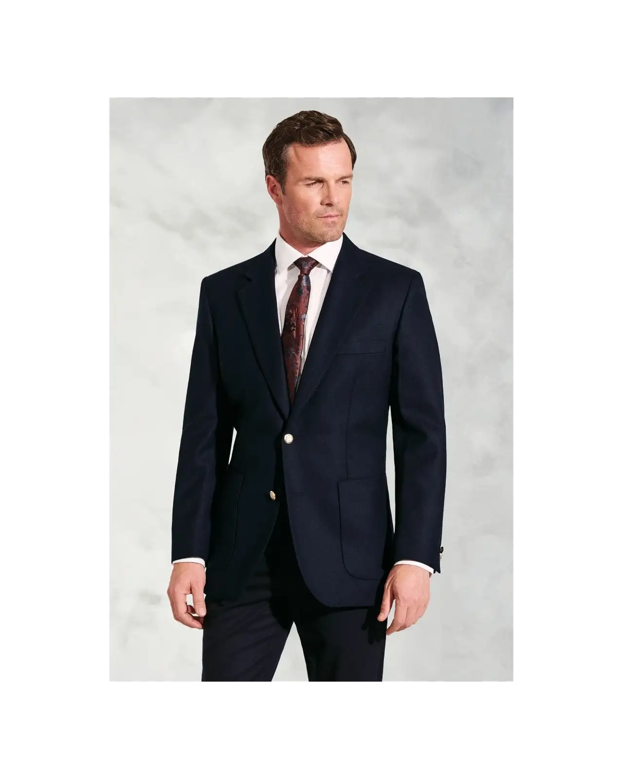 Jackets Brook Taverner Regular Fit Oxford Navy Pure New Wool Blazer £224.00