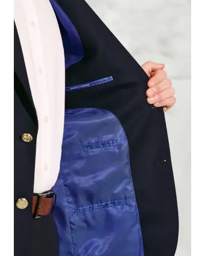 Jackets Brook Taverner Regular Fit Oxford Navy Pure New Wool Blazer £224.00