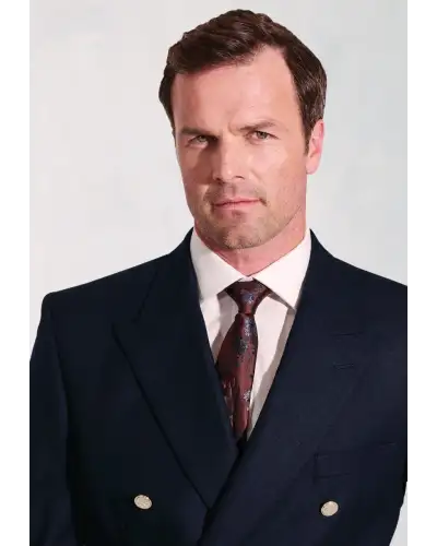 Jackets Brook Taverner Regular Fit Reigate Navy Pure New Wool Double Breasted Blazer £224.00