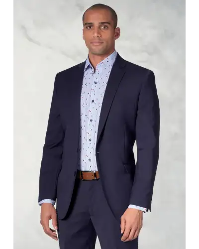 Suit Jackets Brook Taverner Tailored Fit Cassino Mid Blue Washable Suit Jacket-BT-5985H £134.00