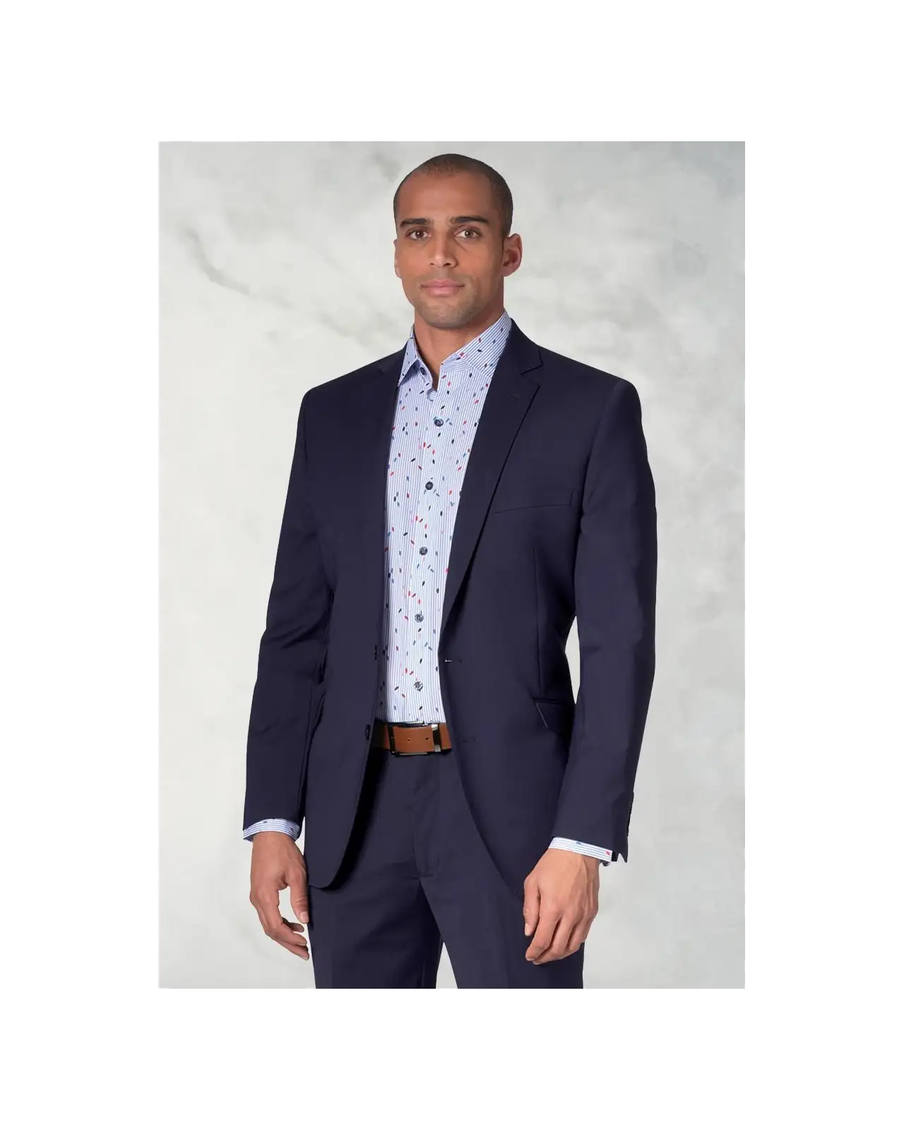 Suit Jackets Brook Taverner Tailored Fit Cassino Mid Blue Washable Suit Jacket-BT-5985H £134.00