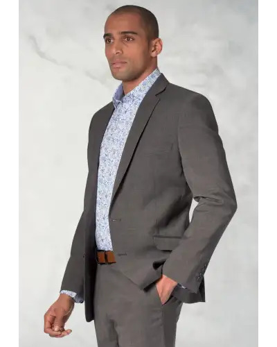 Suit Jackets Brook Taverner Tailored Fit Cassino Grey Washable Suit Jacket-BT-5985G £134.00