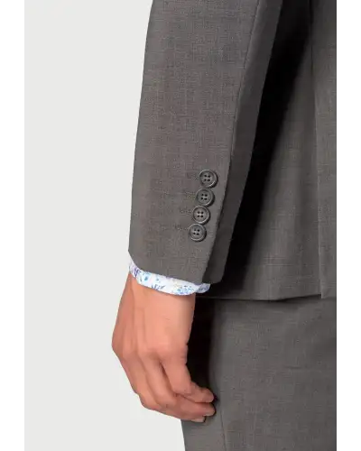 Suit Jackets Brook Taverner Tailored Fit Cassino Grey Washable Suit Jacket-BT-5985G £134.00