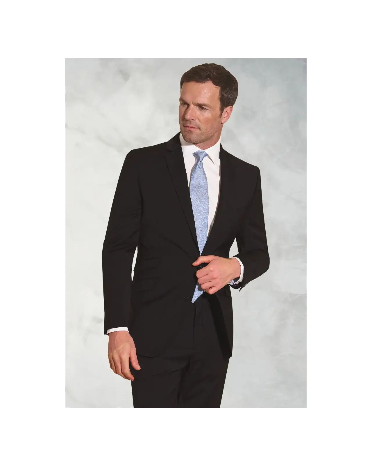 Suit Jackets Brook Taverner Tailored Fit Cassino Black Washable Suit Jacket-BT-5985D £134.00