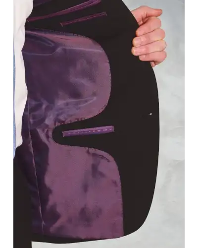 Suit Jackets Brook Taverner Tailored Fit Cassino Black Washable Suit Jacket-BT-5985D £134.00