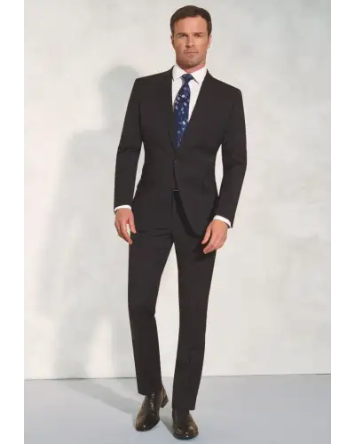 Suit Jackets Brook Taverner Tailored Fit Cassino Charcoal Washable Suit Jacket-BT-5985C £134.00