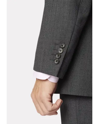 Suit Jackets Brook Taverner Tailored Fit Dawlish Charcoal Birdseye Wool Suit Jacket £179.00