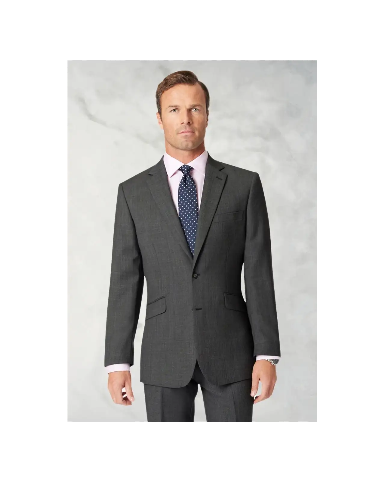 BT-5982C Brook Taverner Regular Fit Dawlish Charcoal Birdseye Wool Suit Jacket-BT-5982C £179.00