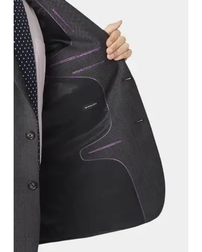 BT-5982C Brook Taverner Regular Fit Dawlish Charcoal Birdseye Wool Suit Jacket £179.00