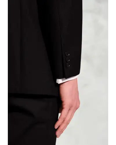 Suit Jackets Brook Taverner Regular Fit Black Herringbone Pure New Wool Lounge Jacket £224.00