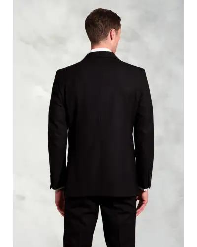 Suit Jackets Brook Taverner Regular Fit Black Herringbone Pure New Wool Lounge Jacket £224.00