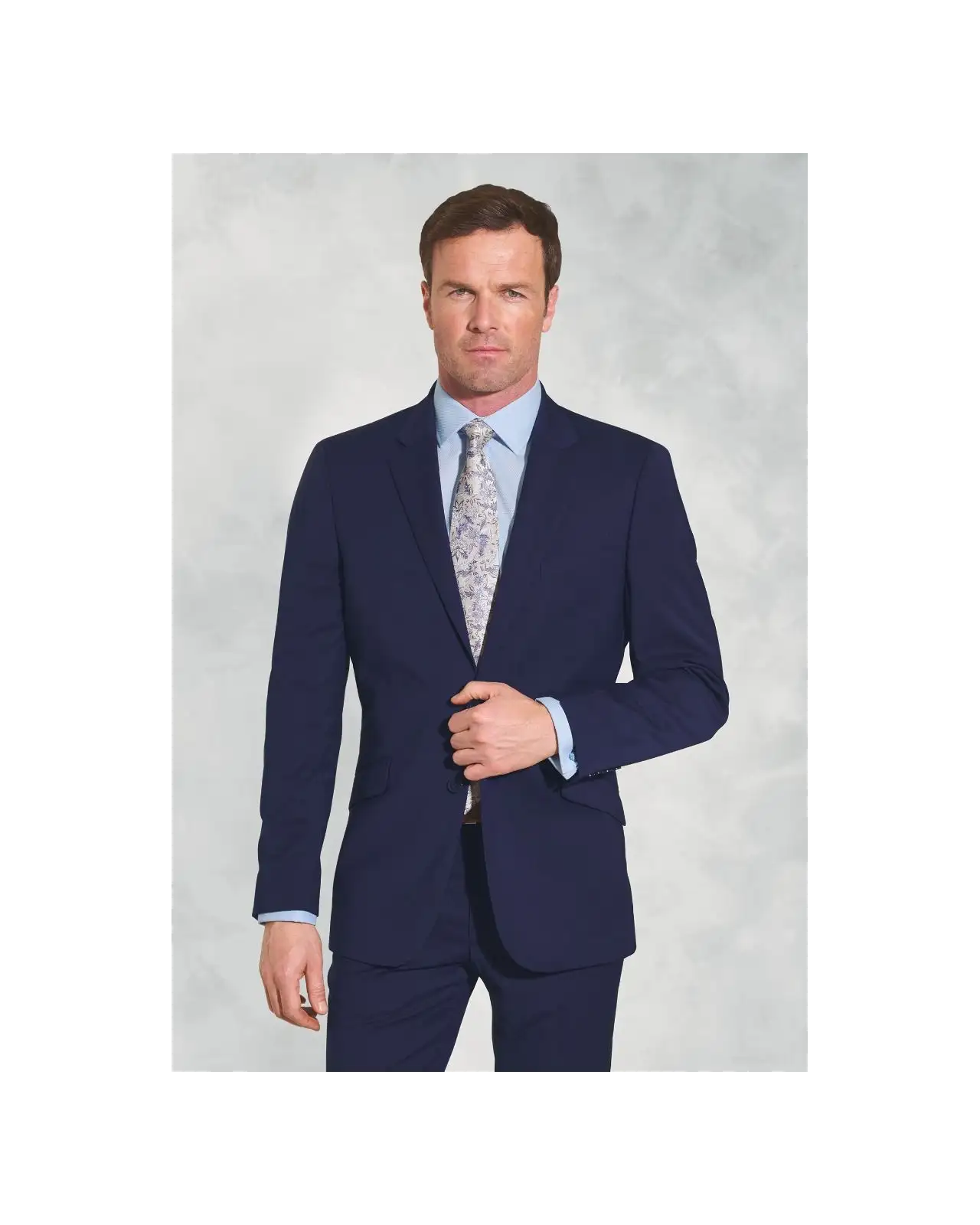 Suit Jackets Brook Taverner Tailored Fit Avalino Mid Blue Suit Jacket-BT-5647H £117.00