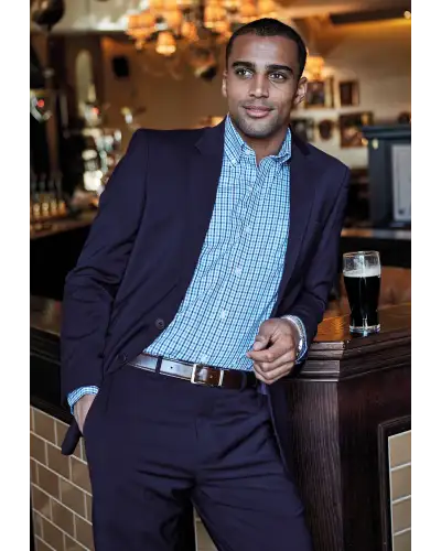 Suit Jackets Brook Taverner Tailored Fit Avalino Mid Blue Suit Jacket-BT-5647H £117.00