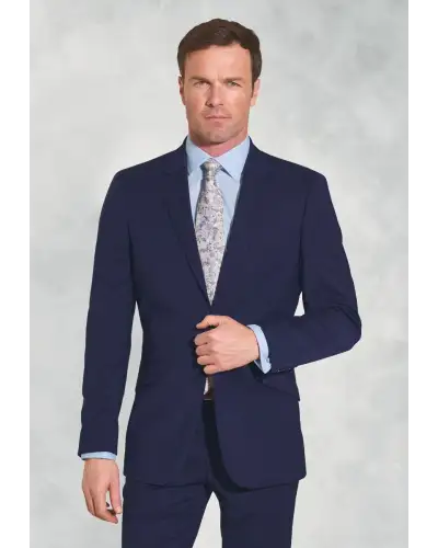 Suit Jackets Brook Taverner Tailored Fit Avalino Mid Blue Suit Jacket-BT-5647H £117.00