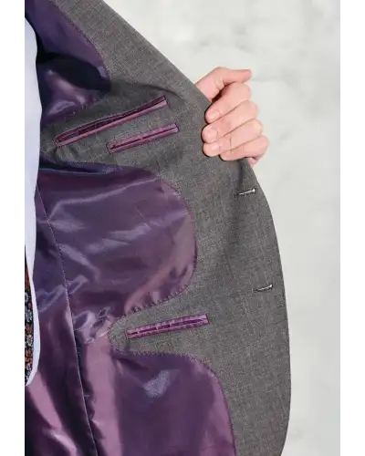 Suit Jackets Brook Taverner Tailored Fit Avalino Grey Suit Jacket-BT-5647G £117.00